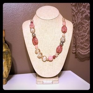 Pink statement necklace